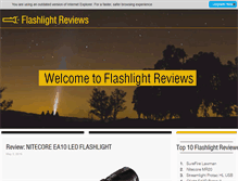 Tablet Screenshot of flashlightreviews.com